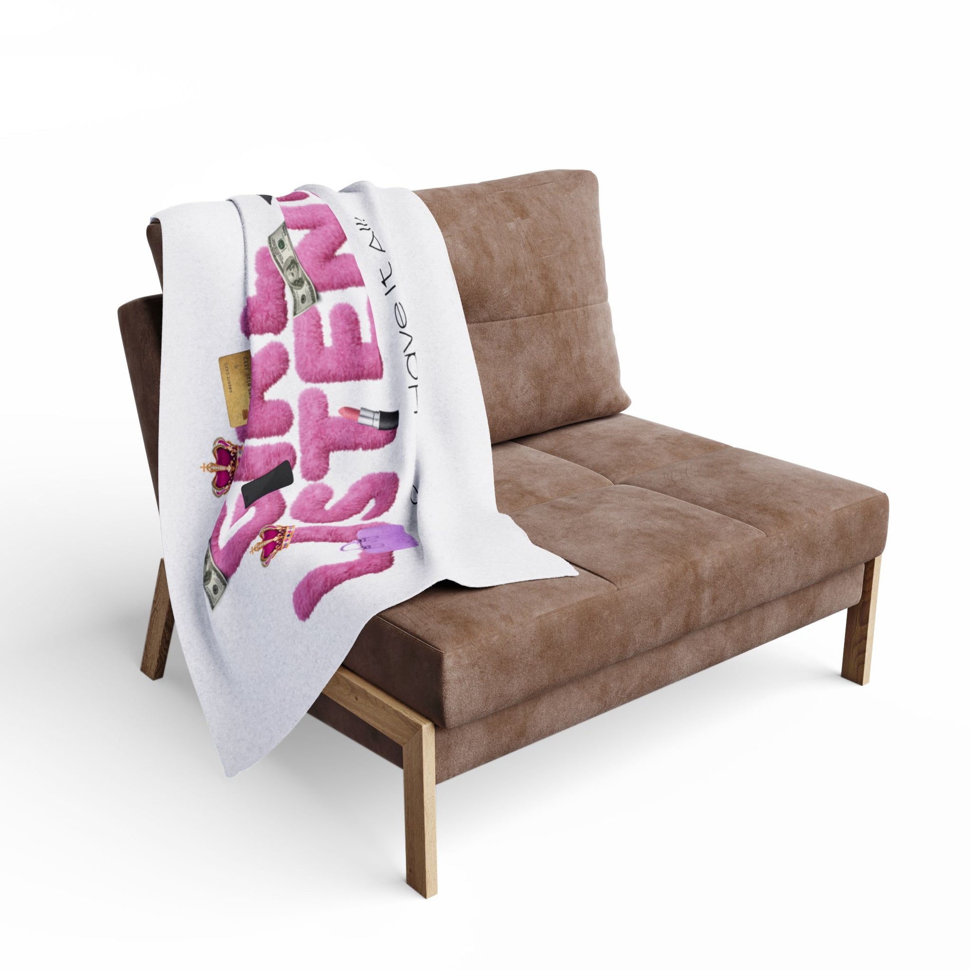 Fleece Blanket — "Girl, Listen! You Can Have It All" Plush Throw